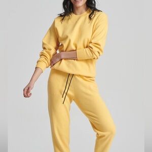 NAADAM Crewneck Cashmere Blend Pale Yellow Everyday Sweatshirt / Sweater, Size L